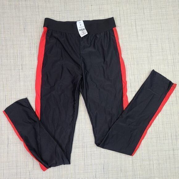NWT Emma & Sam Womens Athletic Leggings Pants Black‎ Red Size Extra Small XS - Picture 1 of 6